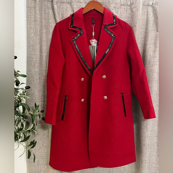 Jackets & Blazers - NWT Red Wool Coat
